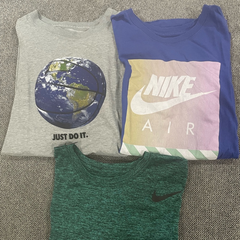 Nike Short Sleeve Tees - Gray, Blue, and Green
